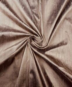 Tissu soie shantung marron glacé