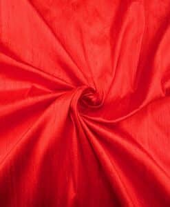 Tissu soie shantung rouge