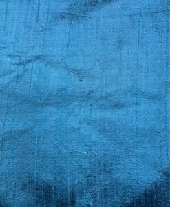 Alternative view of Tissu soie shantung bleu canard