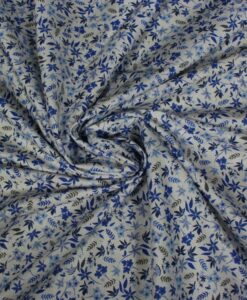 Tissu toucher de soie motif florales 10