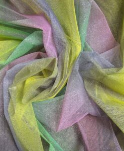 Tissu tulle arc en ciel pailleté Rainbow 3