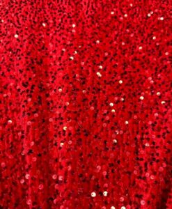 Alternative view of Tissu velours rouge à sequin rouge