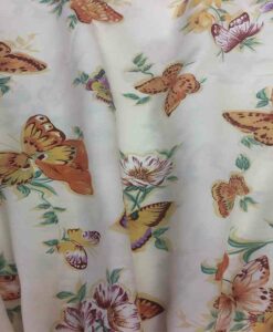 Tissu viscose papillion écru