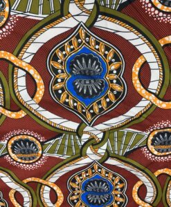 Tissu wax africain géométrique