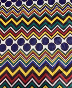 Tissu wax africain zigzag