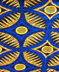 Tissu wax solaire bleu