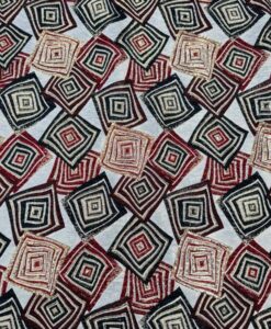 Alternative view of Tissus brocard zaphir rouge bordeaux et noir