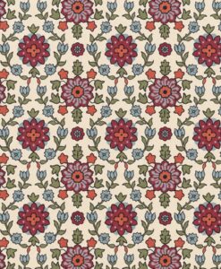 Tissus coton imprimé floral rétro