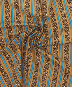 Alternative view of Tissus coton imprimé leolie bleu