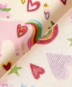 Alternative view of Tissus coton imprimé licorne