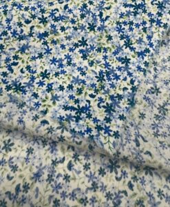 Alternative view of Tissus coton imprimé mille fleurs bleuets