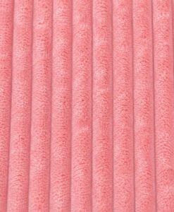 Tissus minky côtelé rose corail