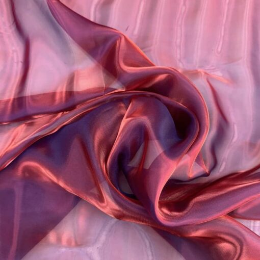 Organza Liquide Bleu et rouge