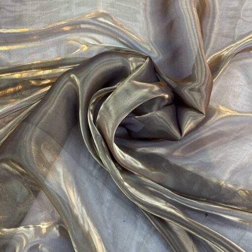 Organza Liquide Kaki et noir
