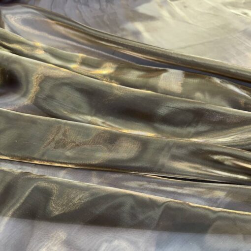 Organza Liquide Kaki et noir – Image 2