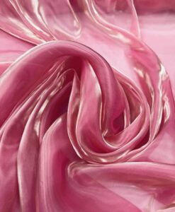 Organza Liquide Rose argent