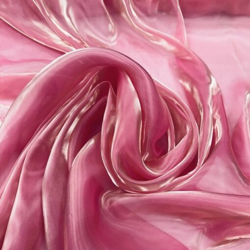 Organza Liquide Rose argent