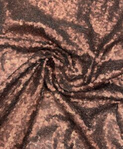 Tissus sequin cousu marron