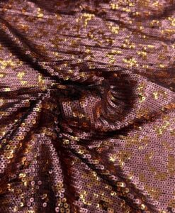 Tissus sequin cuivre bronze