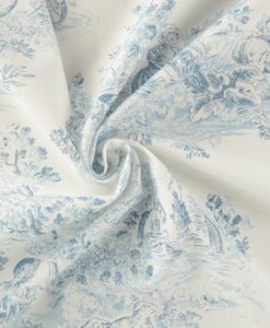 Tissus toile de jouy Manon bleu
