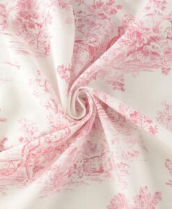 Tissus toile de jouy Manon rouge