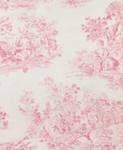 Alternative view of Tissus toile de jouy Manon rouge