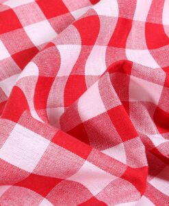 Tissus Vichy rouge 4cm grande largeur