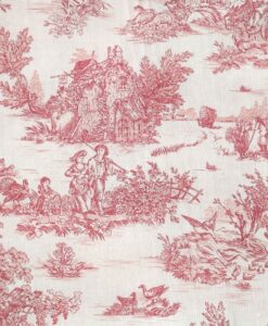 Alternative view of Toile de jouy grande largeur 280cm cerise