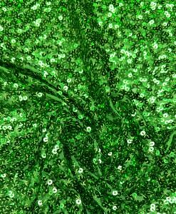Tulle extensible à sequin vert brazil