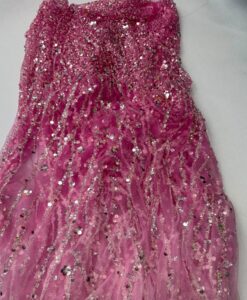 Alternative view of Tulle pailleté dégradé Fushia  à rose pale