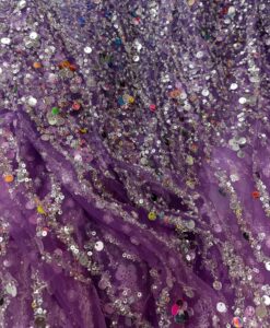 Tulle pailleté dégradé lilas Fushia rose clair