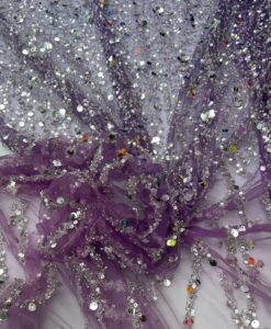 Alternative view of Tulle pailleté dégradé lilas Fushia rose clair