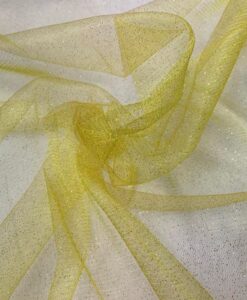 Tulle pailleté jaune