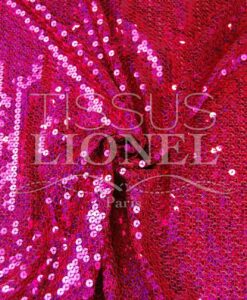 tulle pailleté fushia hologramme