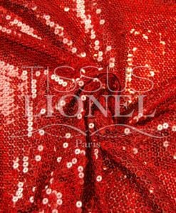 tulle pailleté rouge hologramme