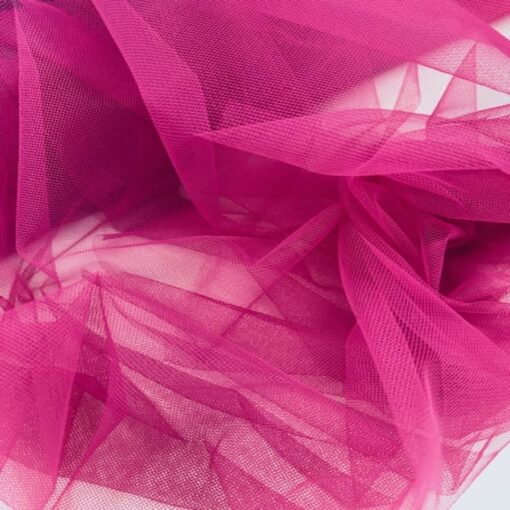 Tulle souple 150 cm fuchsia foncé