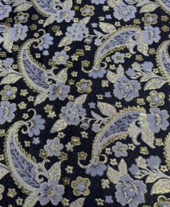 Alternative view of Brocard imprime cachemire noir et or