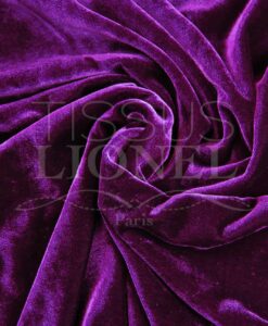 velour lisse changeant prune