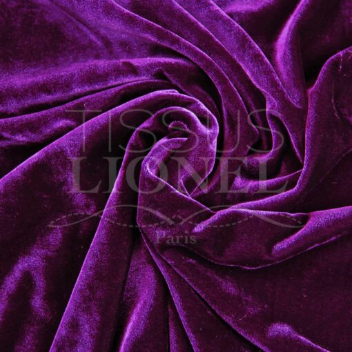 velour lisse changeant prune