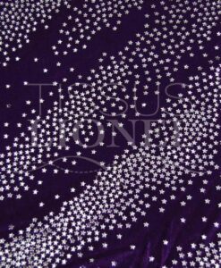 velour pailleté étoile violet pailleté argent