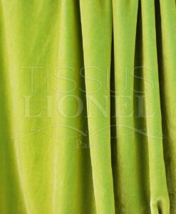 velour soyeux vert anis