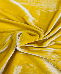 Velours de soie jaune curry