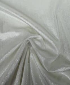 Velours élasthanne blanc pailleté blanc