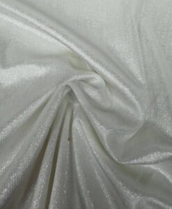 Velours élasthanne blanc pailleté blanc