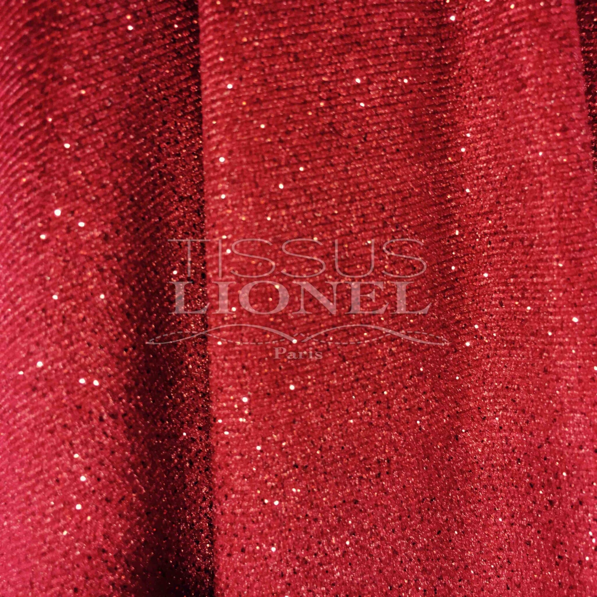 Velours Paillet Rouge Paillet Rouge Tissus Lionel