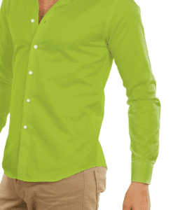 Alternative view of Coton uni vert anis