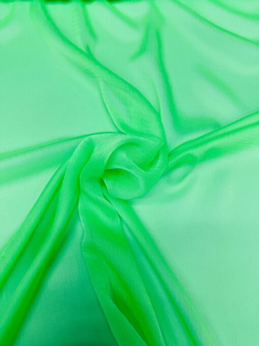 MOUSSELINE CHANGEANTE DEUX FILES VERT FLUO