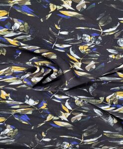 Viscose fleuris noir