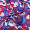 Viscose imprimé bleu et rouge