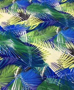 Viscose tropicale ton bleu